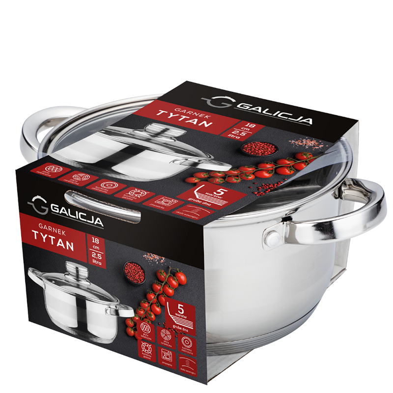 Garnek TYTAN 18cm/2,5l 19792