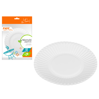 NJ Talerzyki papierowe 18cm, 12szt. 00307