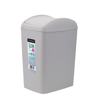 Kosz uchylny SLIM 10l 28318 szary