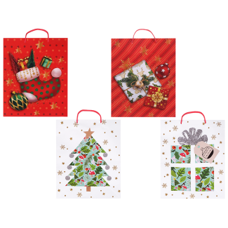 Torebka prezentowa świąteczna L 265x325x135mm 10352
