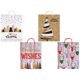 Torebka prezentowa świąteczna M 180x225x100mm 10353