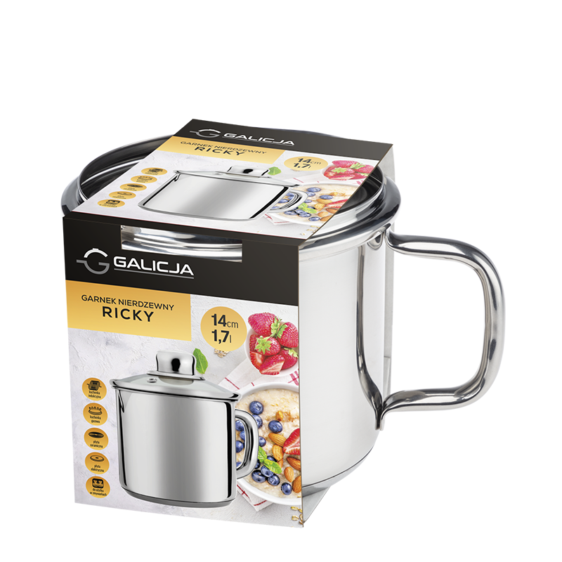 Garnek z pokrywą RICKY 14cm/1,7l 06549