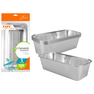 NJ Foremki aluminiowe 1500ml, 5szt.  00112