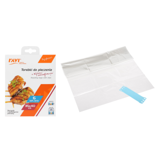 Torebki do pieczenia z klipsami 35x40cm, 6szt.