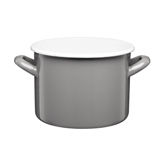 Garnek emaliowany gładki GORDON 18cm/3,4l 29304 szary