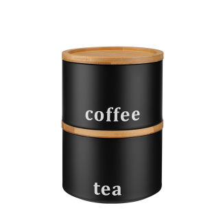 Pojemnik metalowy SILVANO CZARNY 29695 coffee