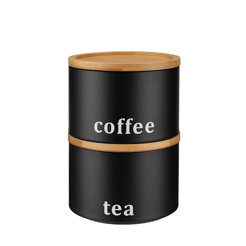 Pojemnik metalowy SILVANO CZARNY 29695 coffee