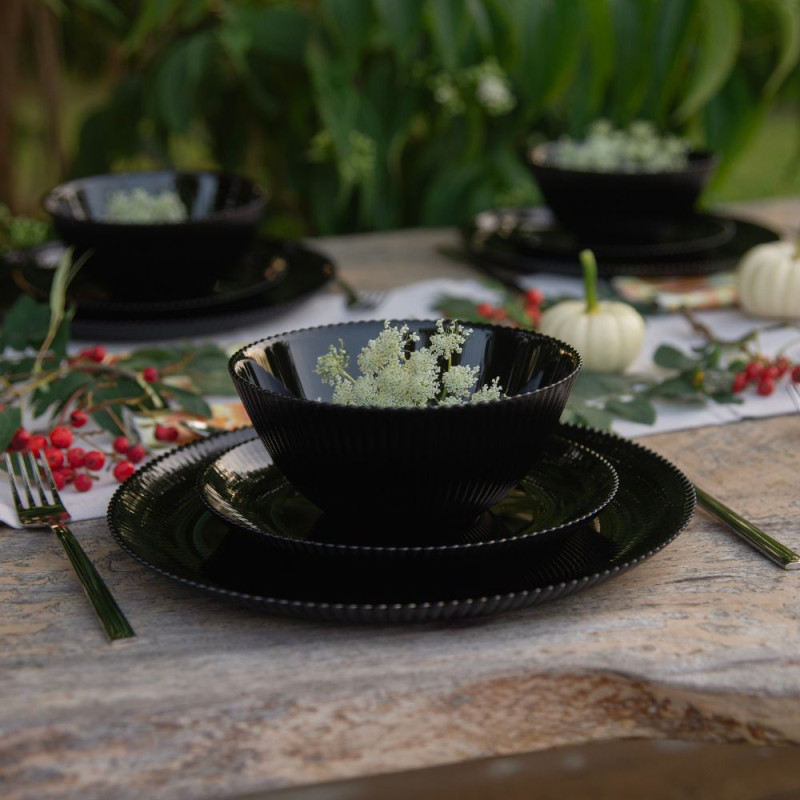 Talerz płytki AURORA BLACK 26,5cm 37567