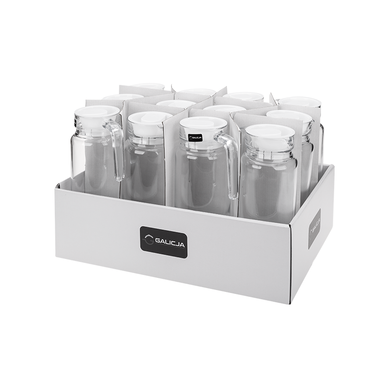 Dzbanek z pokrywą JACOB 1l 33194 (tacka 12 sztuk) mix