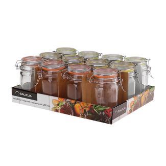 Słoik z klipsem metalowym EDO 260ml 35570 (display 12 sztuk)