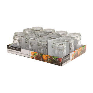 Słoik z klipsem metalowym EDO 180ml 35594 (display 12 sztuk)