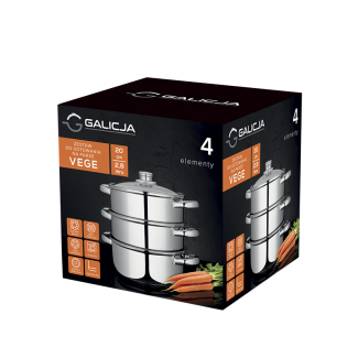 Zestaw do gotowania na parze 20cm VEGE 4 elementy 19891