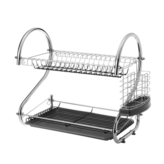 Suszarka do naczyń silikonowa 2 poziomowa CAMELIA 27084 szary