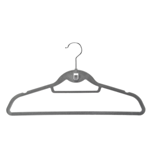 Komplet wieszaków flokowanych PABLO 5 sztuk 21543 szary ciemny