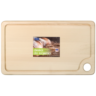 Deska do krojenia drewniana prostokątna z rowkiem 41,5x25cm 0041