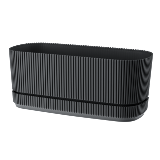 Doniczka owalna PERA 29x13cm 09342 antracyt