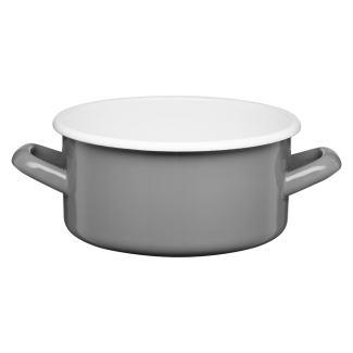Rondel emaliowany gładki GORDON 16cm/1,5l 02091 szary