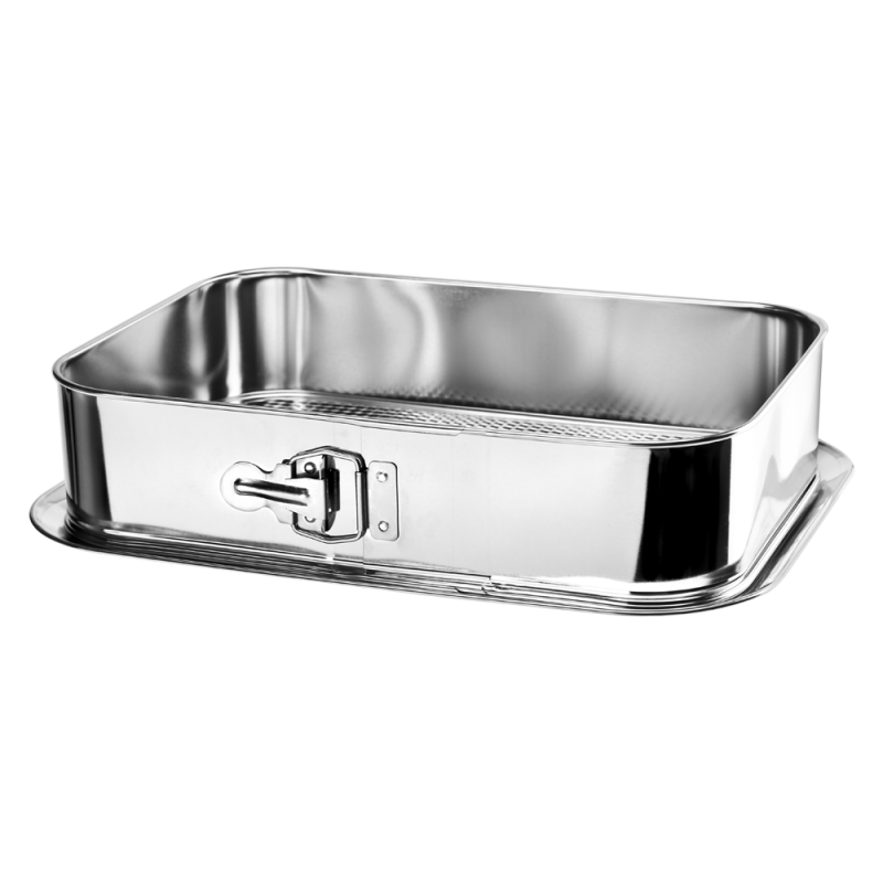 Tortownica fakturowana prostokątna PLATINO 34x24cm 27774