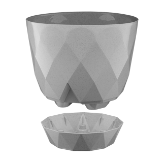 Osłonka z podstawką KARO 22cm 28107 szary