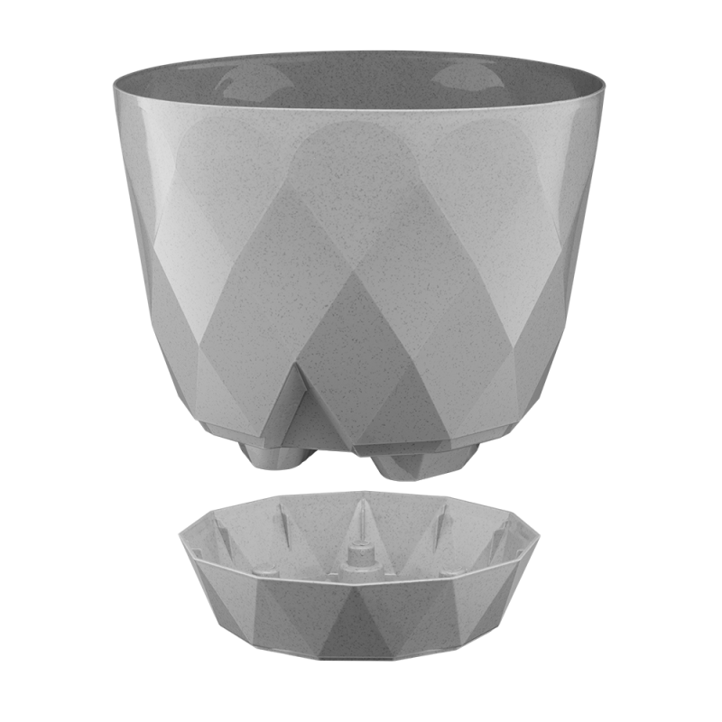 Osłonka z podstawką KARO 22cm 28107 szary