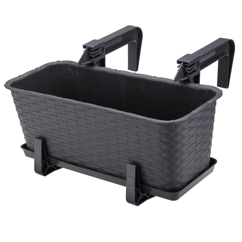 Podstawka prostokątna RATTAN 40cm 21910 grafit