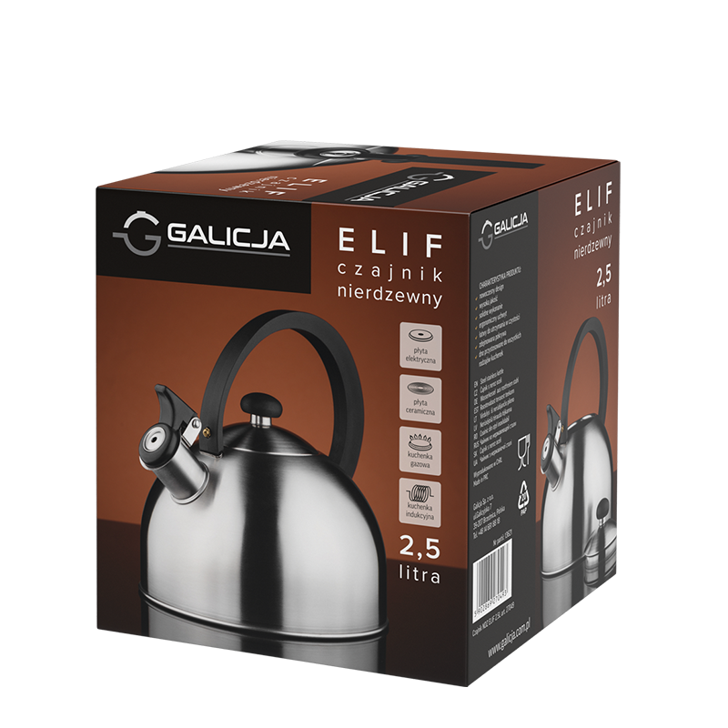 Czajnik nierdzewny ELIF 2,5l 27049