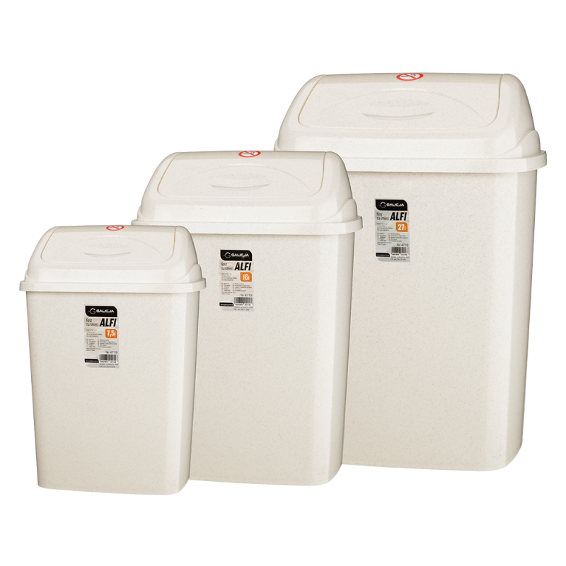 Kosz uchylny ALFI 7,5l 24210 beżowy 