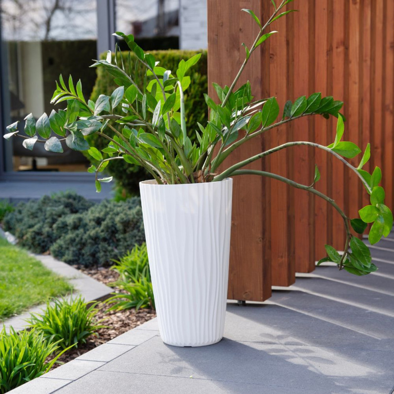 Doniczka wysoka SAHARA 28x50cm 07720 biały