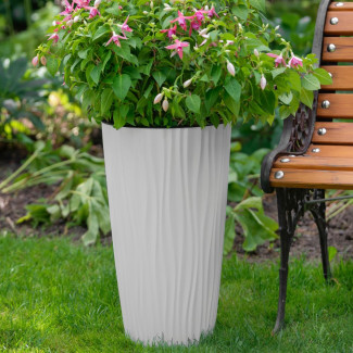 Doniczka wysoka SAHARA 28x50cm 07720 biały
