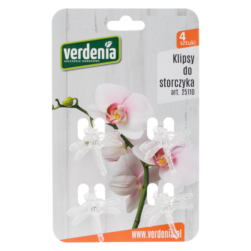 Klipsy do storczyka 4 sztuki 25110 transparent
