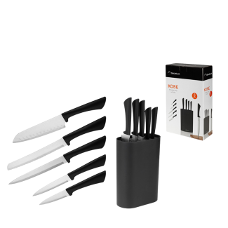 Komplet noży w bloku KOBE 6 częściowy 20422