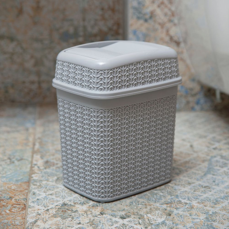 Kosz uchylny WILLOW 10l 22779 szary jasny