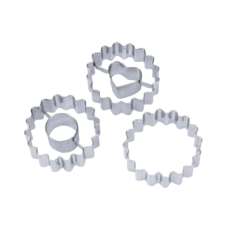 Wykrawaczki do ciastek z dziurką PRACTICO 3 sztuki 19686