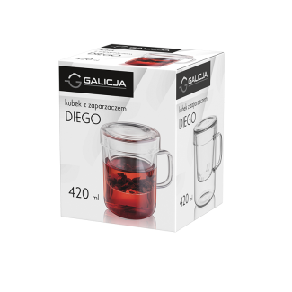 Kubek z zaparzaczem DIEGO 420ml 22136