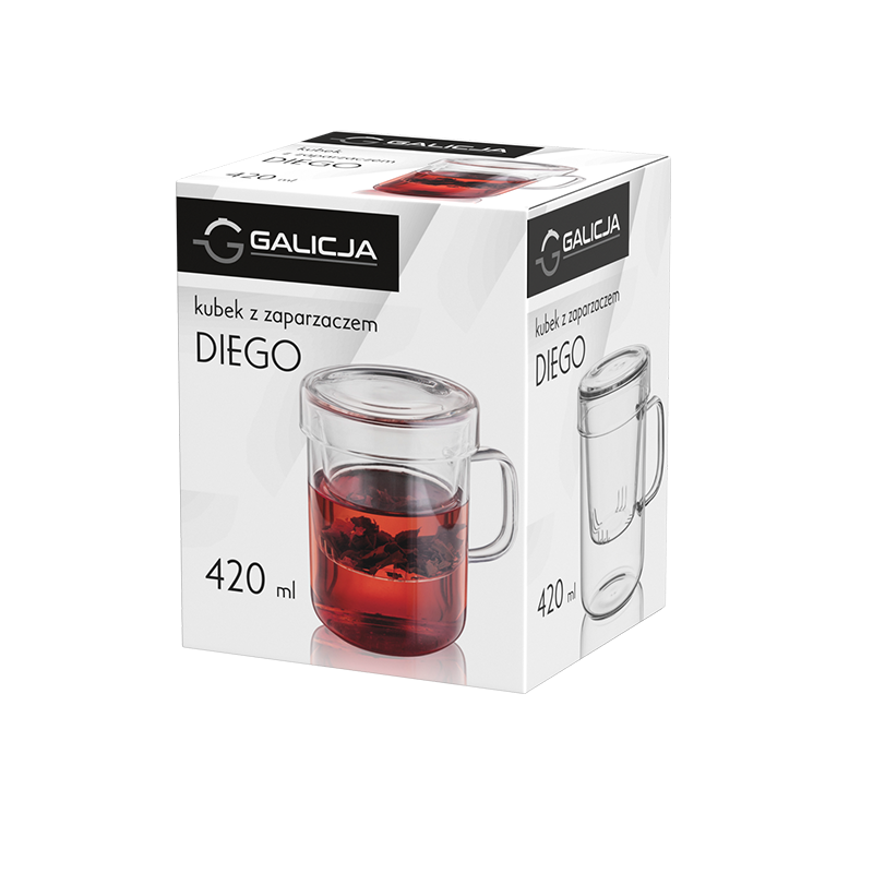 Kubek z zaparzaczem DIEGO 420ml 22136