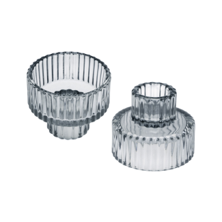 Świecznik szklany TEALIGHT GRAY 5cm 81422