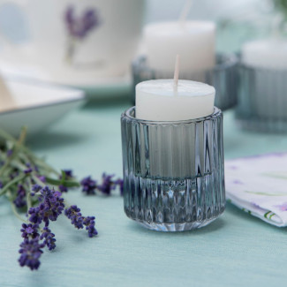 Świecznik szklany TEALIGHT GRAY 6cm 81423