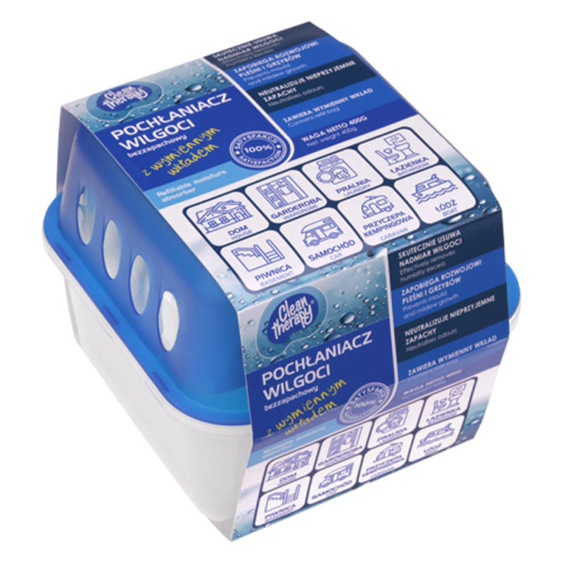 CT Pochłaniacz wilgoci z wymiennym wkładem bezzapachowy 400g 21984