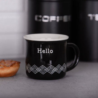 Kubek BLACK AND WHITE 360 ml z porcelany New Bone 81465