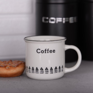 Kubek BLACK AND WHITE 360 ml z porcelany New Bone 81465