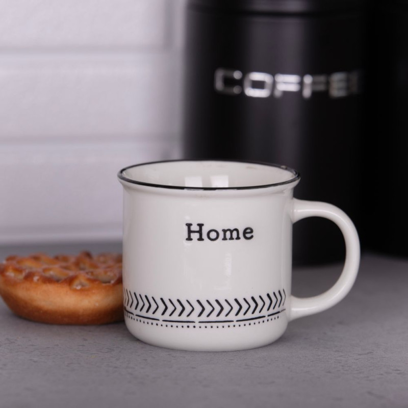 Kubek BLACK AND WHITE 360 ml z porcelany New Bone 81465