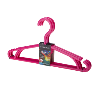 Komplet wieszaków obrotowych dziecięcych LOGAN 5 sztuk 23201 różowy
