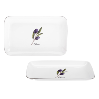 Półmisek PROWANSJA 30cm z porcelany New Bone 81486 wz. Olives