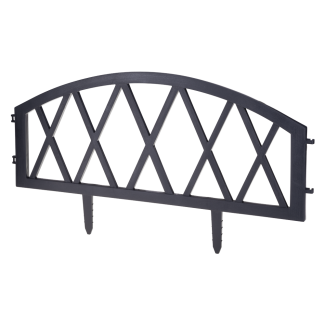 Komplet płotków ogrodowych 4 sztuki 33866 antracyt