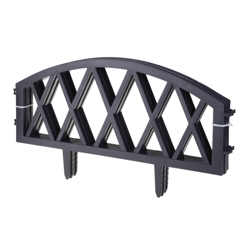 Komplet płotków ogrodowych 4 sztuki 33866 antracyt