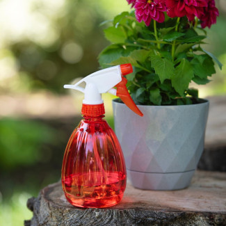 Zraszacz transparentny FLORA 550ml 9079 czerwony