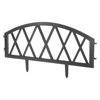 Komplet płotków ogrodowych 4 sztuki 33866 szary