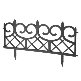 Komplet płotków ogrodowych 4 sztuki 33880 szary