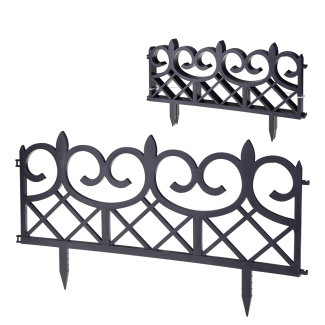 Komplet płotków ogrodowych 4 sztuki 33880 antracyt