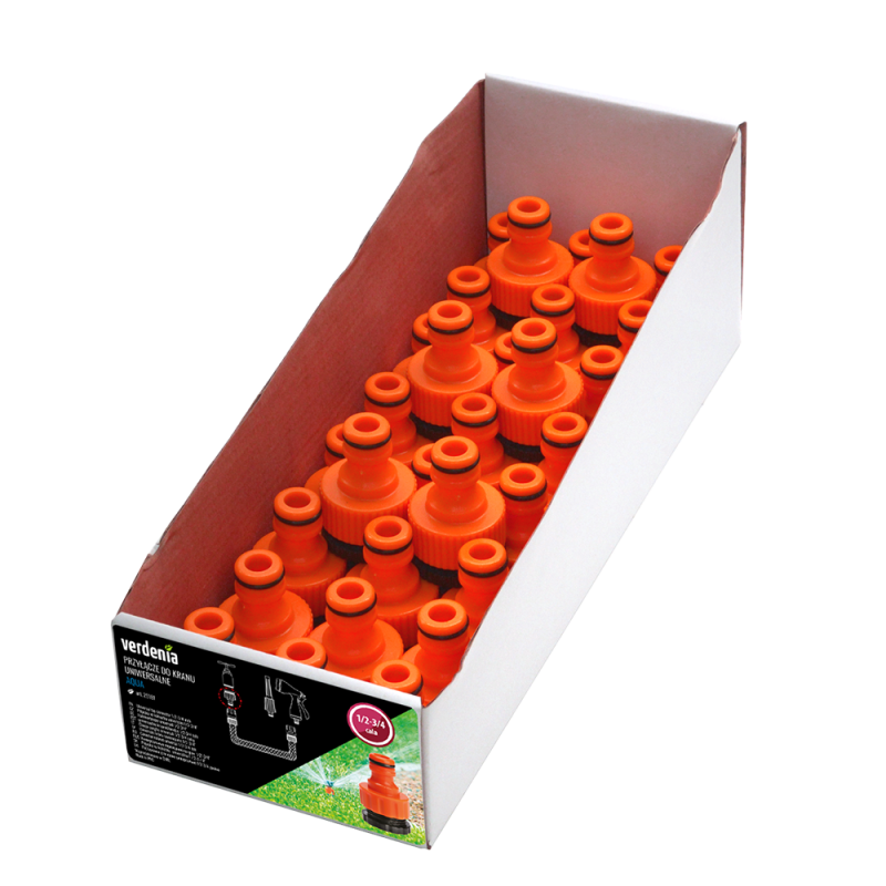Przyłącze do kranu uniwersalne AQUA  1/2-3/4 cala 25181 (display 30 sztuk)